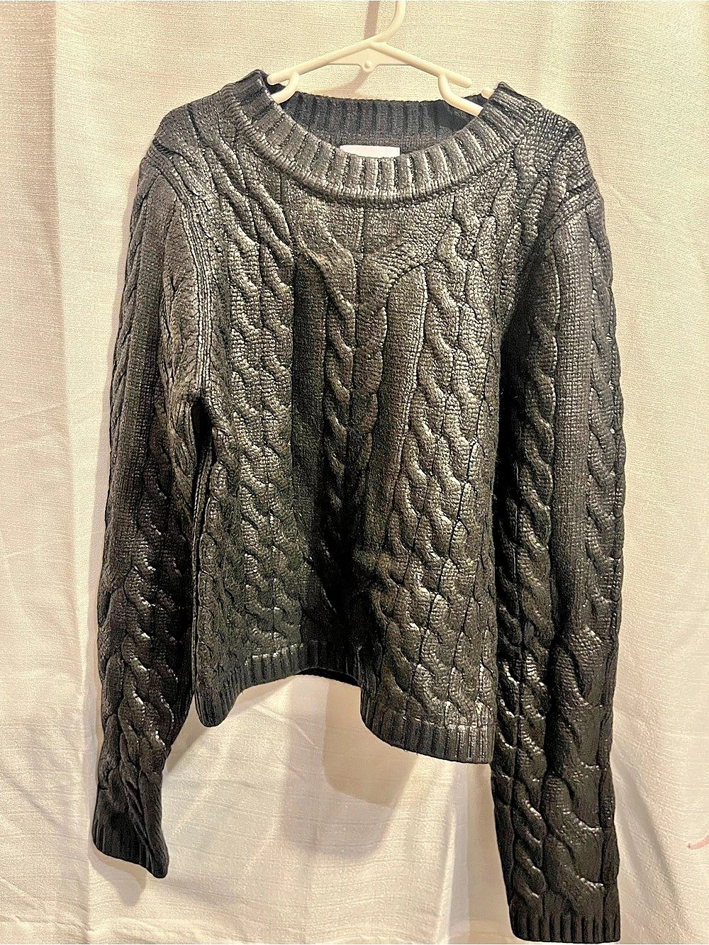 The Drop Gloria Cable-Knit Sweater Black XS